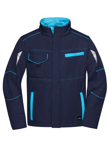 Jaqueta Softshell para Trabalho - Nível 2 - NYTU - Azul Marinho-Turquesa