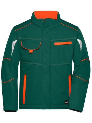 Jaqueta acolchoada Workwear Softshell - Nível 2 - DGROR - VERDE-ESCURO-LARANJA
