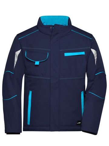 Jaqueta acolchoada Workwear Softshell - Nível 2 - NYTU - Azul Marinho-Turquesa