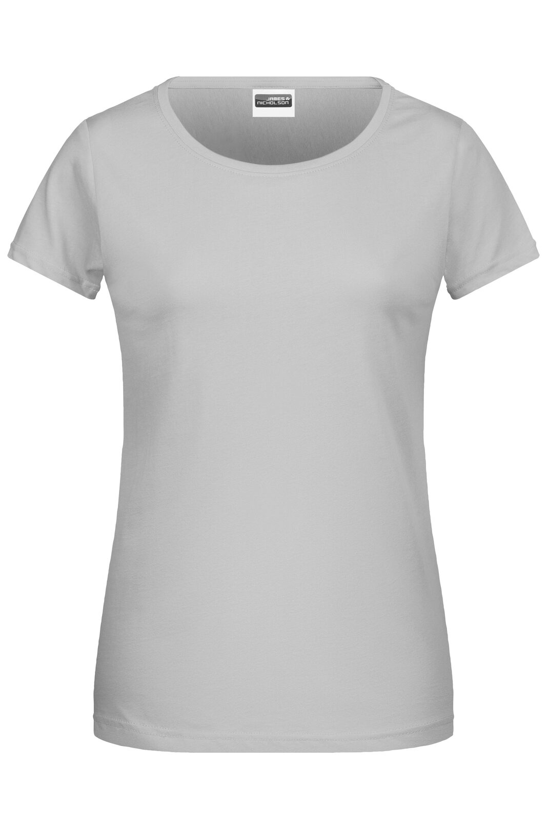 Camiseta básica feminina - SOGREY - Cinza Suave