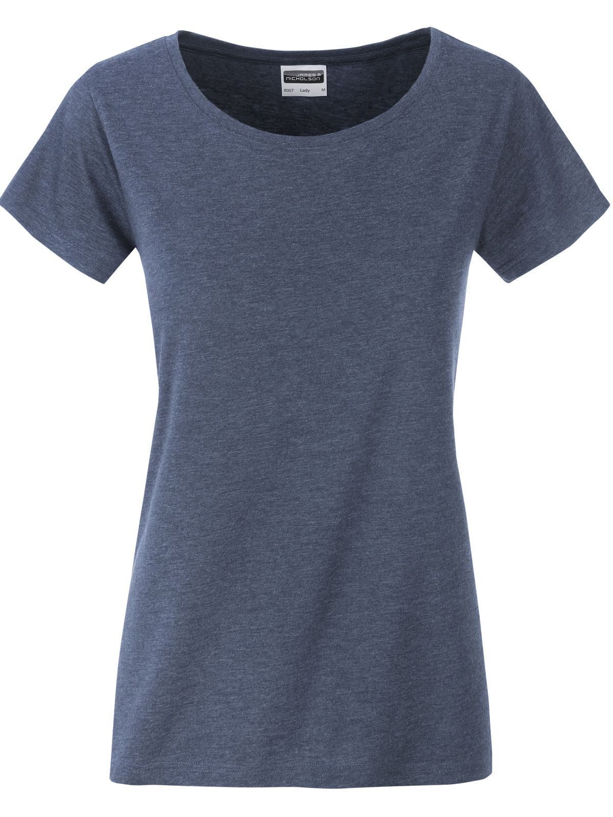 Camiseta básica feminina - LDEME - JEANS CLARO MELANGE