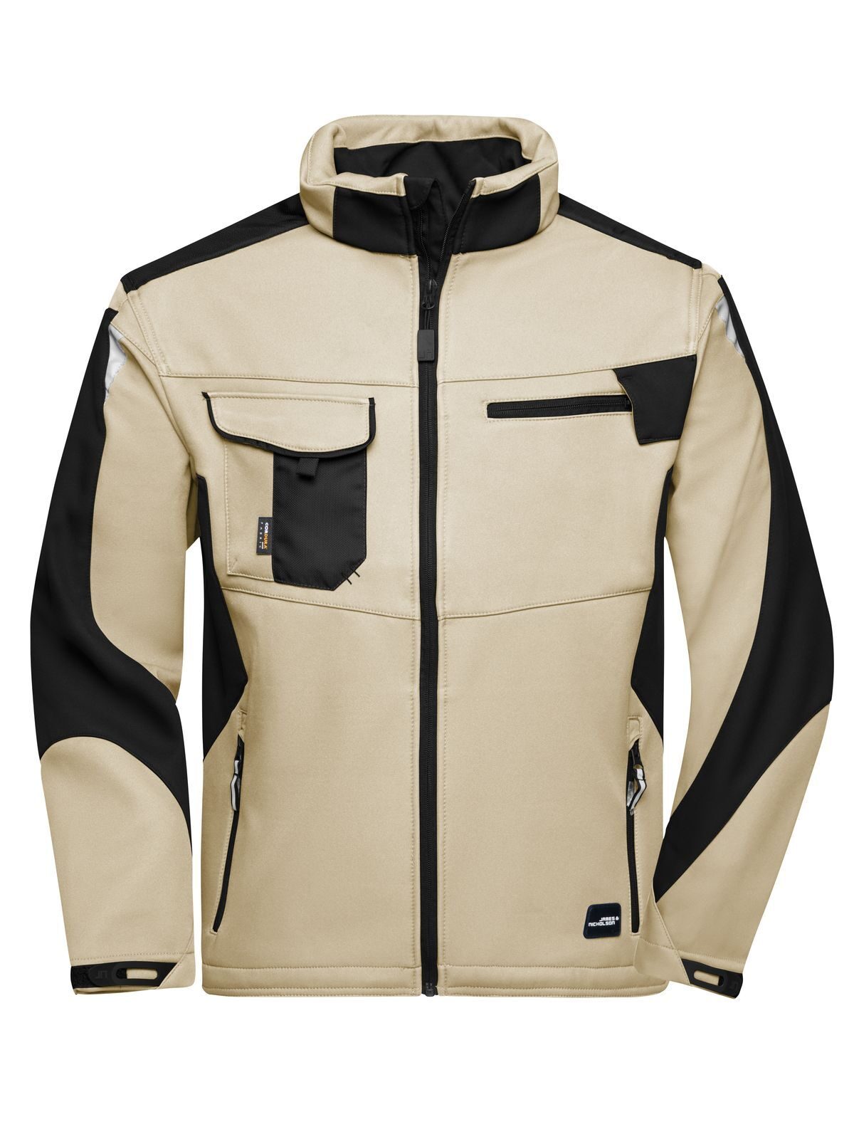 Jaqueta Softshell para Trabalho -RESISTENTE- - STBL - PRETO-PEDRA