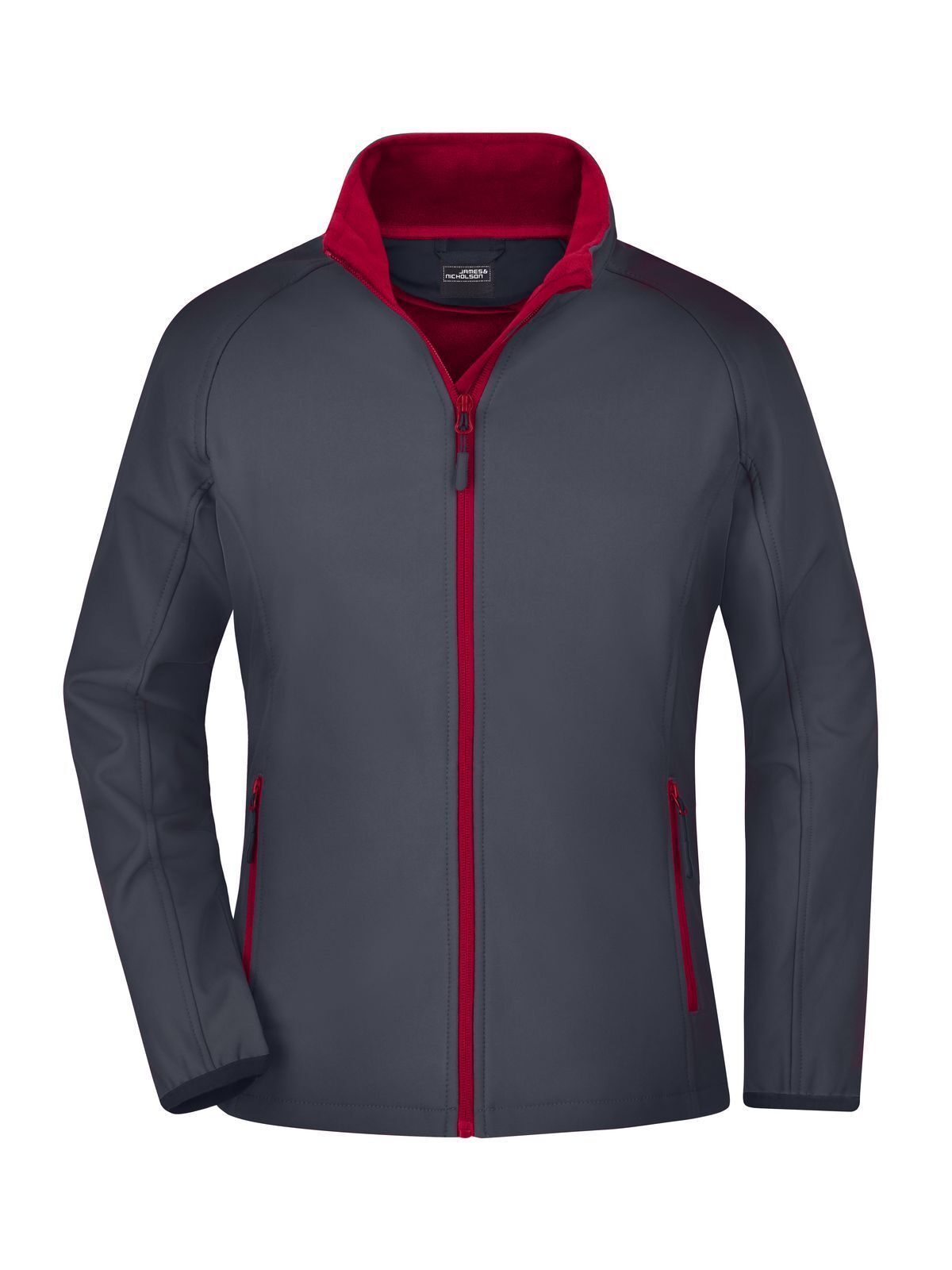Jaqueta Softshell Promocional Feminina - IGRED - VERMELHO-CINZA-FERRO