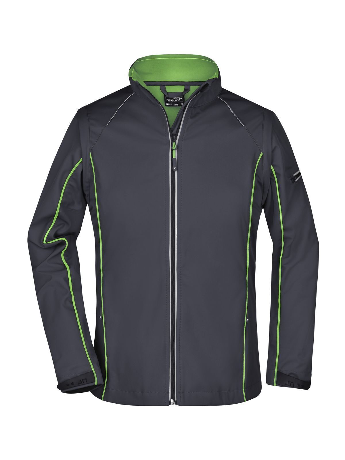 Jaqueta Softshell Feminina com Zíper Removível - IGRG - CINZA FERRO - VERDE