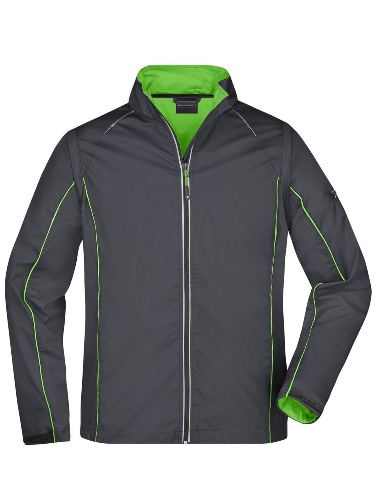 Jaqueta Softshell Masculina com Zíper Removível - IGRG - CINZA FERRO - VERDE