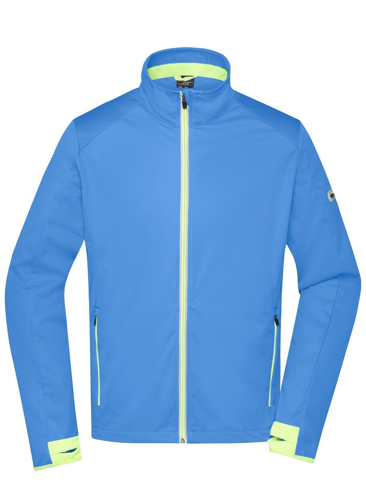 Jaqueta Softshell Esportiva Masculina - BBLBYE - Azul brilhante - Amarelo brilhante