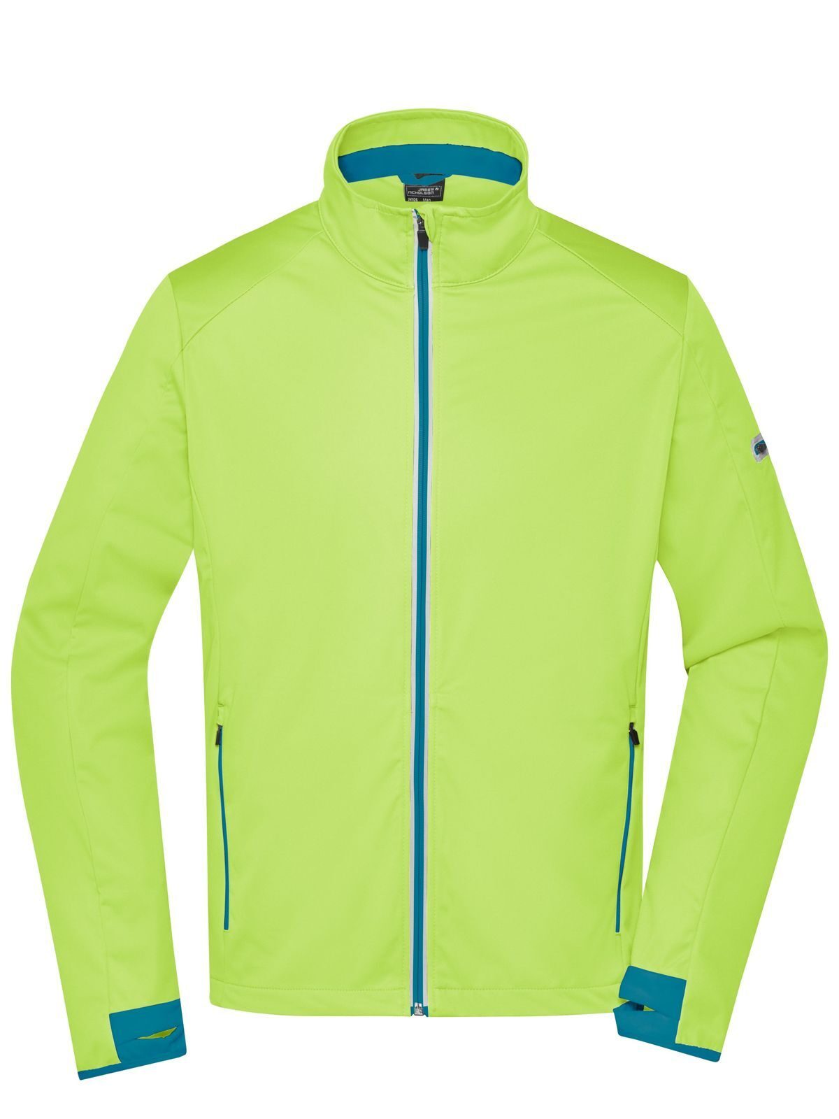 Jaqueta Softshell Esportiva Masculina - BYEBBLU - Amarelo Brilhante - Azul Brilhante