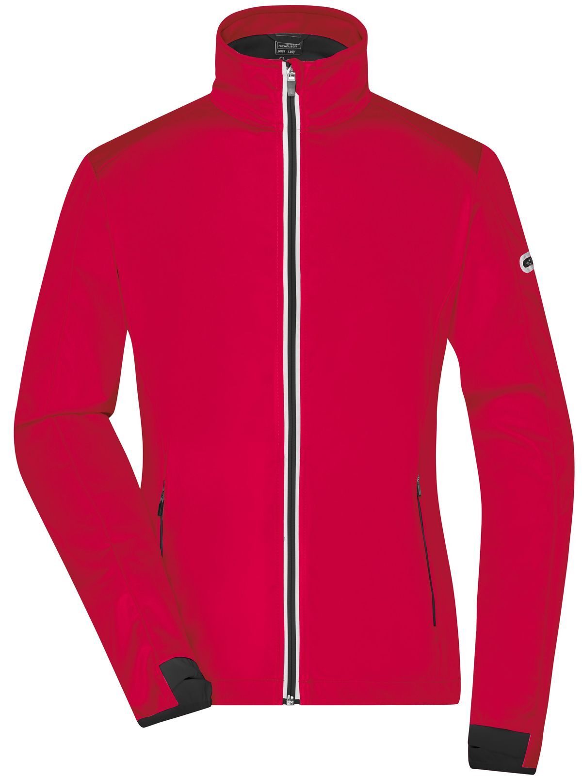 Jaqueta Softshell Esportiva Feminina - LRDBL - VERMELHO-CLARO-PRETO