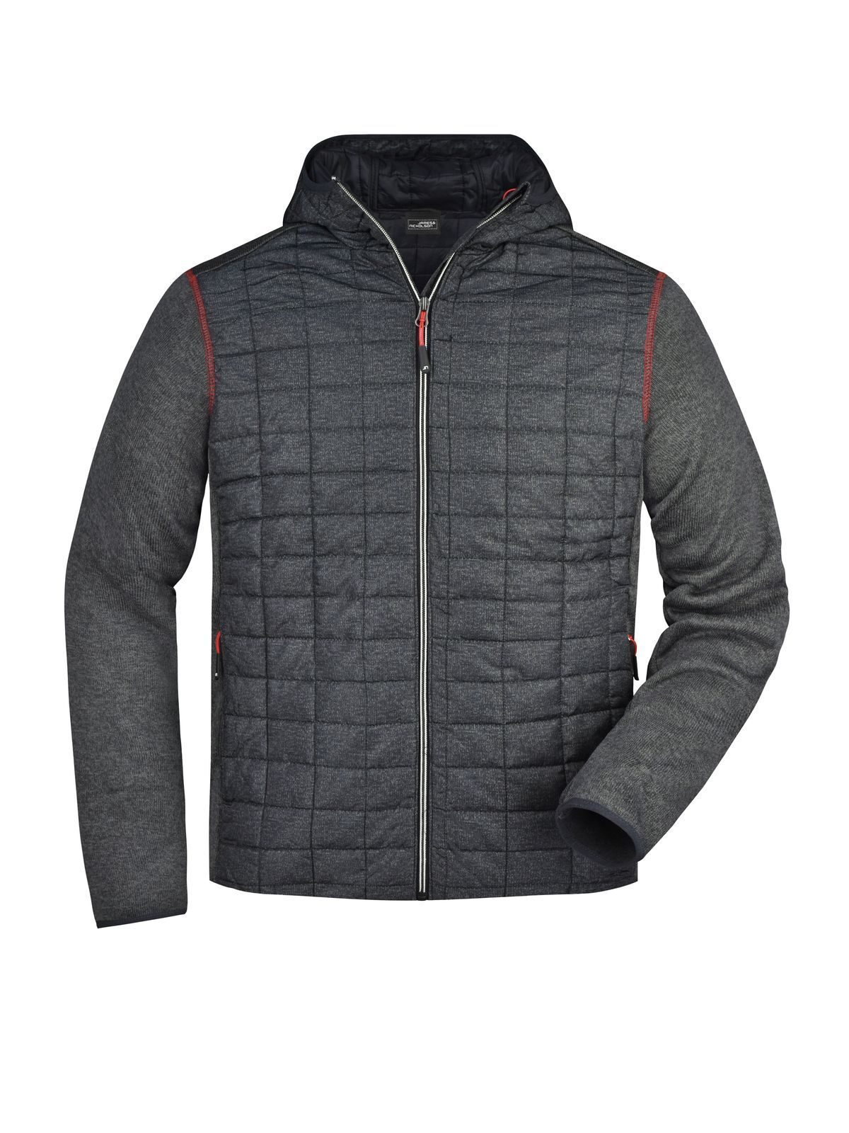 Jaqueta híbrida de malha masculina - GMANM - mesclado - antracite - mesclado