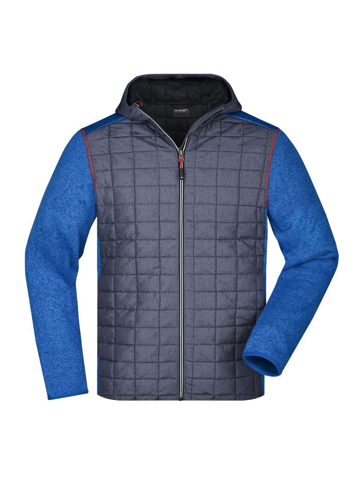 Jaqueta híbrida de malha masculina - RMANM - Royal-Melange/Anthracite-Melan