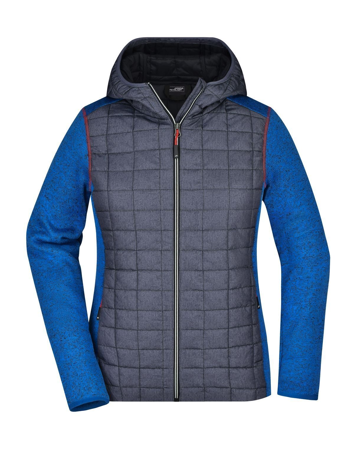 Jaqueta híbrida de malha feminina - RMANM - Royal-Melange/Anthracite-Melan
