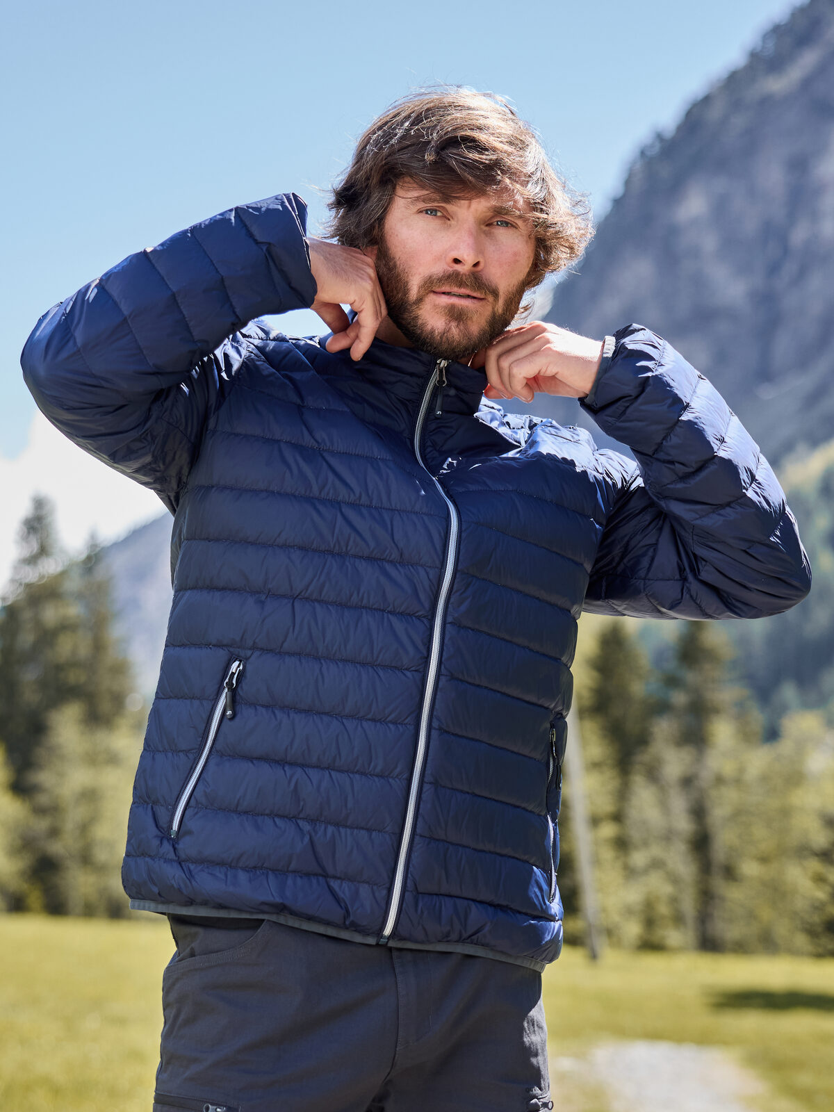 Jaqueta de plumas masculina