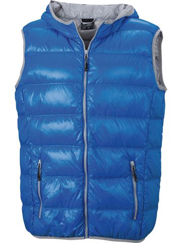Colete de penas masculino - AZUL - Prata
