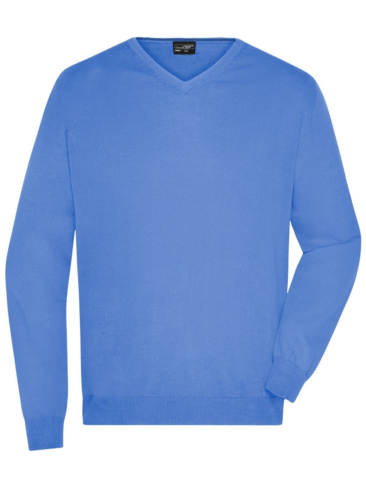 Suéter masculino com decote em V - GLBLU - Azul glaciar