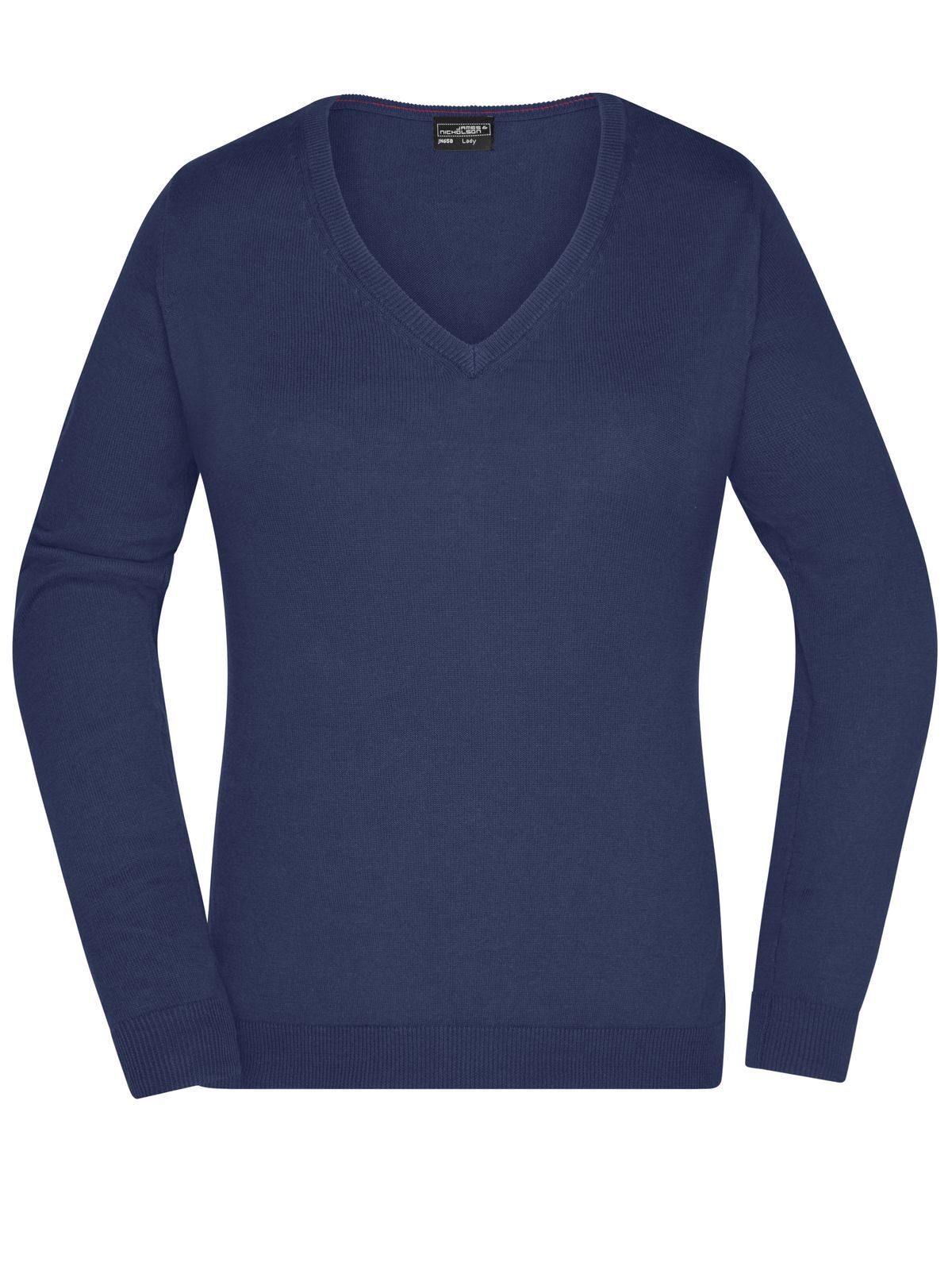 Blusa feminina com decote em V - MARINHA MELANGE