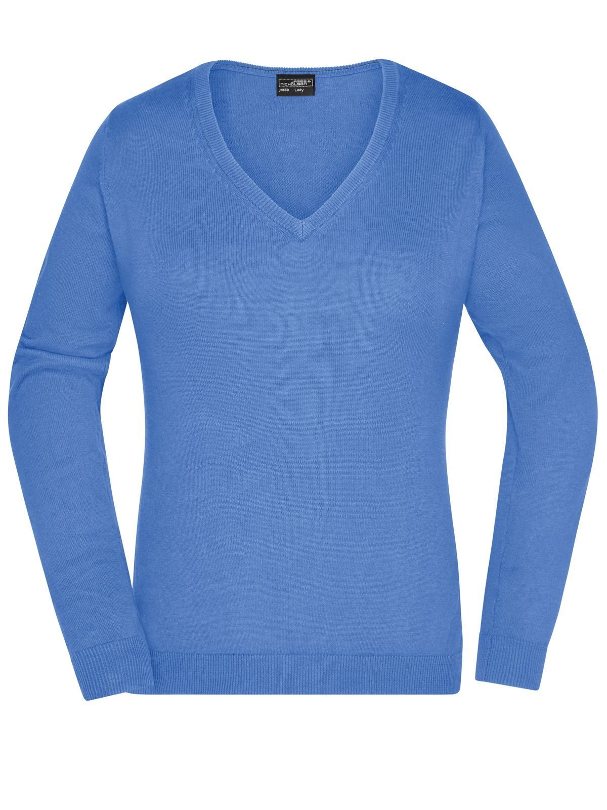 Blusa feminina com decote em V - GLBLU - Azul glaciar