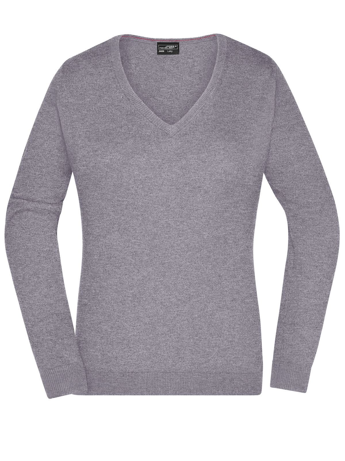 Blusa feminina com decote em V - GREHE - Urze cinza