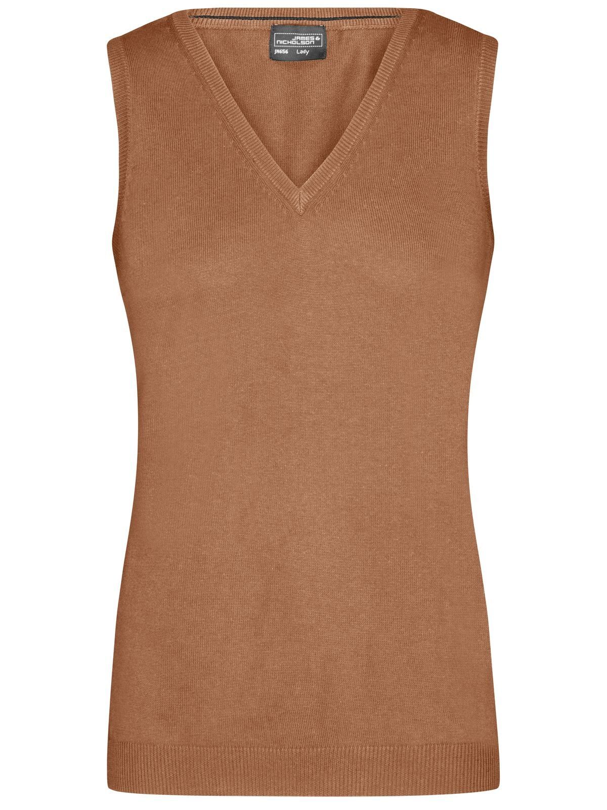 Blusa feminina com decote em V - CA - Camelo