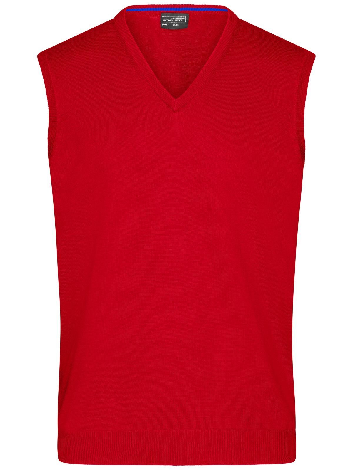 Suéter masculino com decote em V - RMBK - Vermelho Melange
