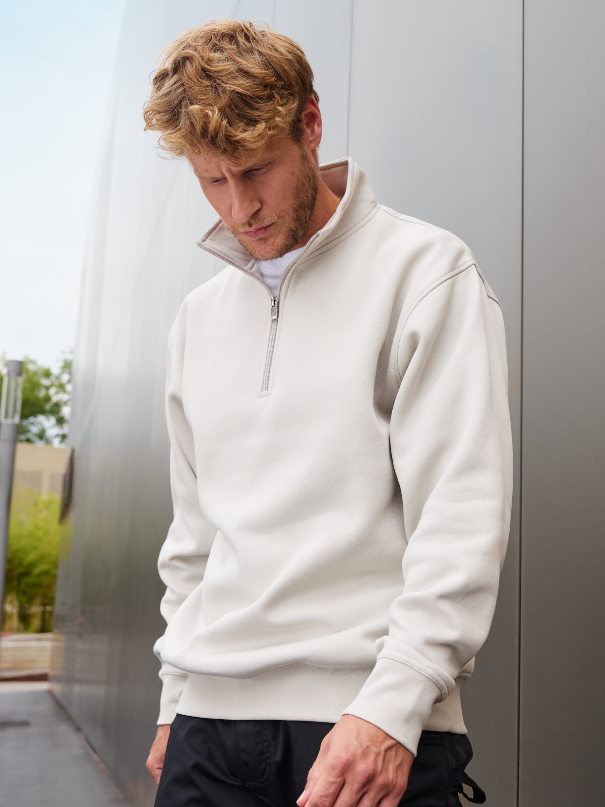 Moletom Workwear com Meio Zíper