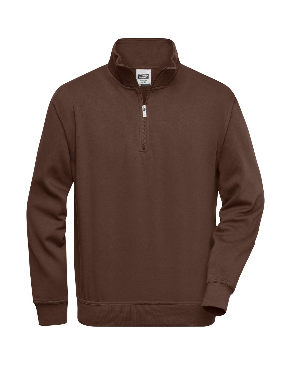 Moletom Workwear com Meio Zíper - 1859 MARROM