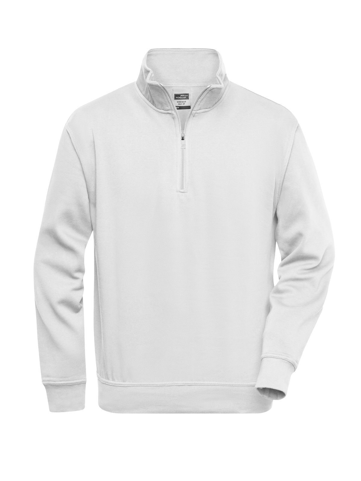 Moletom Workwear com Meio Zíper - WH - Branco
