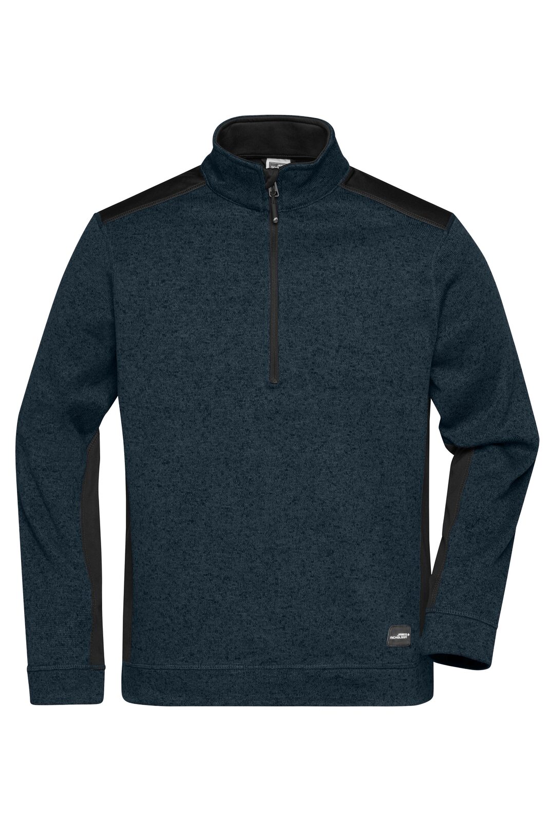 Casaco de trabalho masculino em malha fleece com meio zíper - RESISTENTE - - NYNY - Marinha