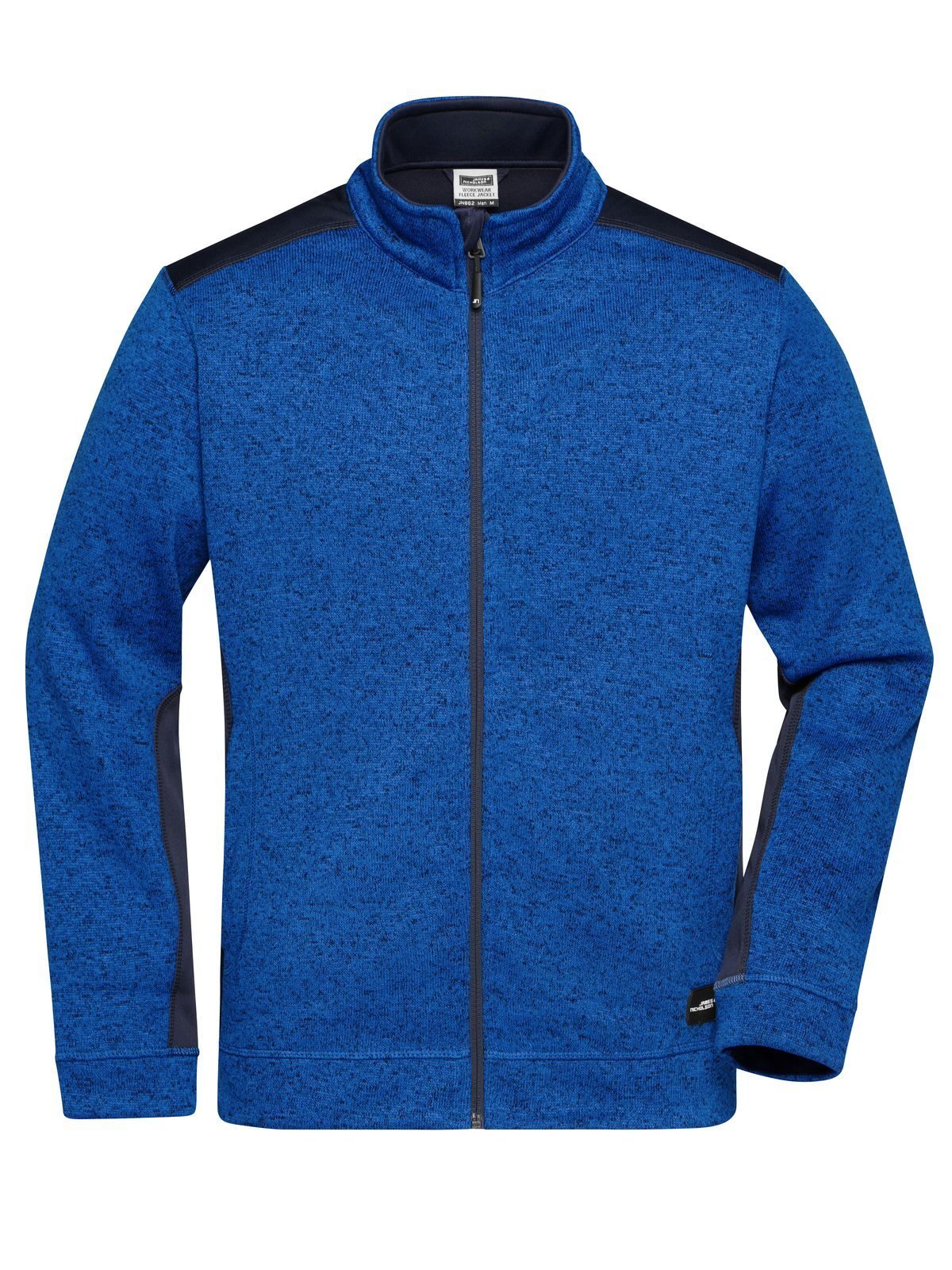 Jaqueta de trabalho masculina em fleece tricotado -RESISTENTE- - RYMNY - REAL MELANGE - MARINHA