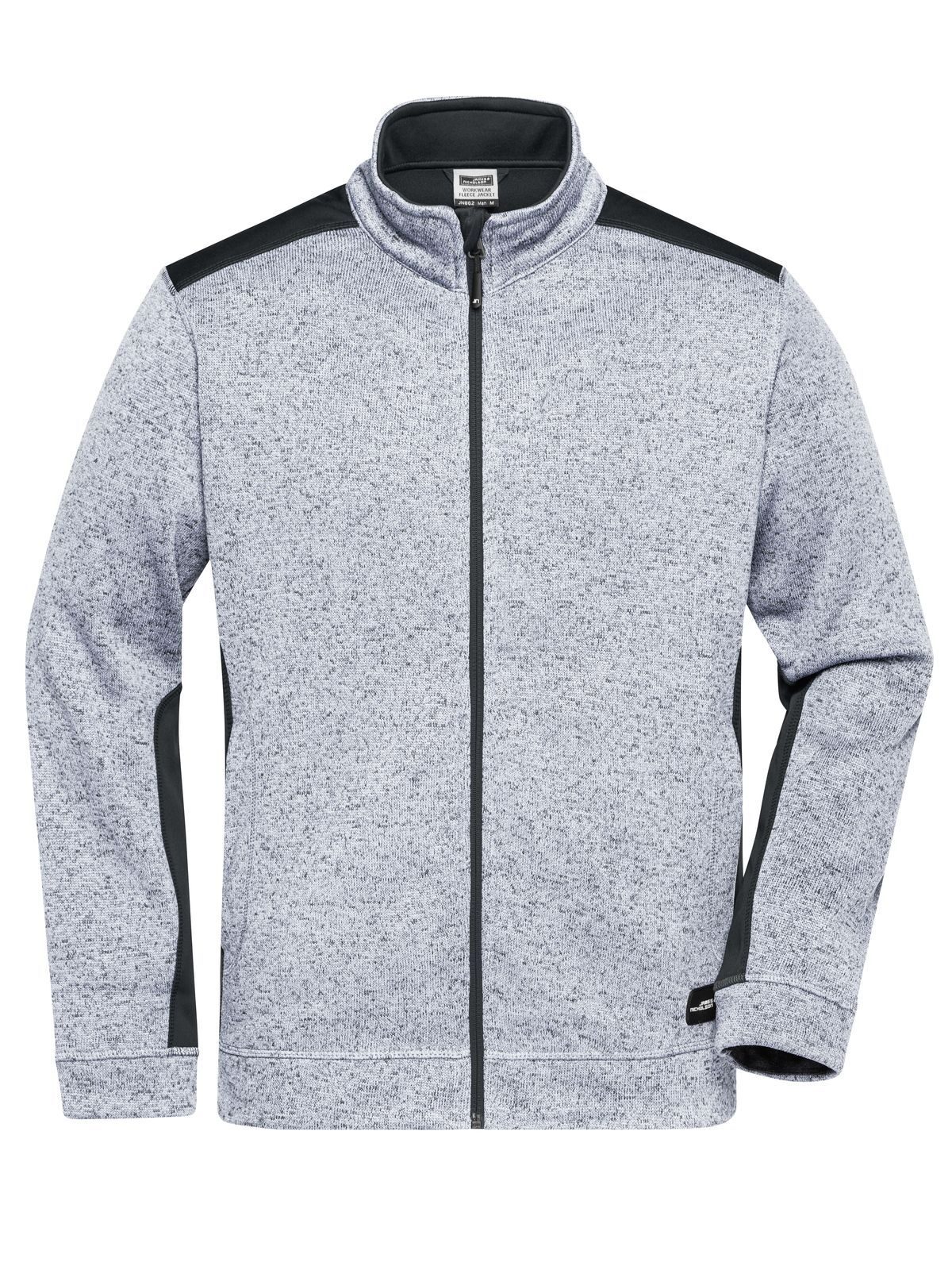 Jaqueta de trabalho masculina em fleece tricotado -RESISTENTE- - WHMCB - MESCLA BRANCA - CARBONO