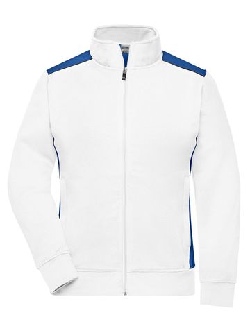 Jaqueta feminina de trabalho em moletom - Nível 2 - WHRY - BRANCO-REAL