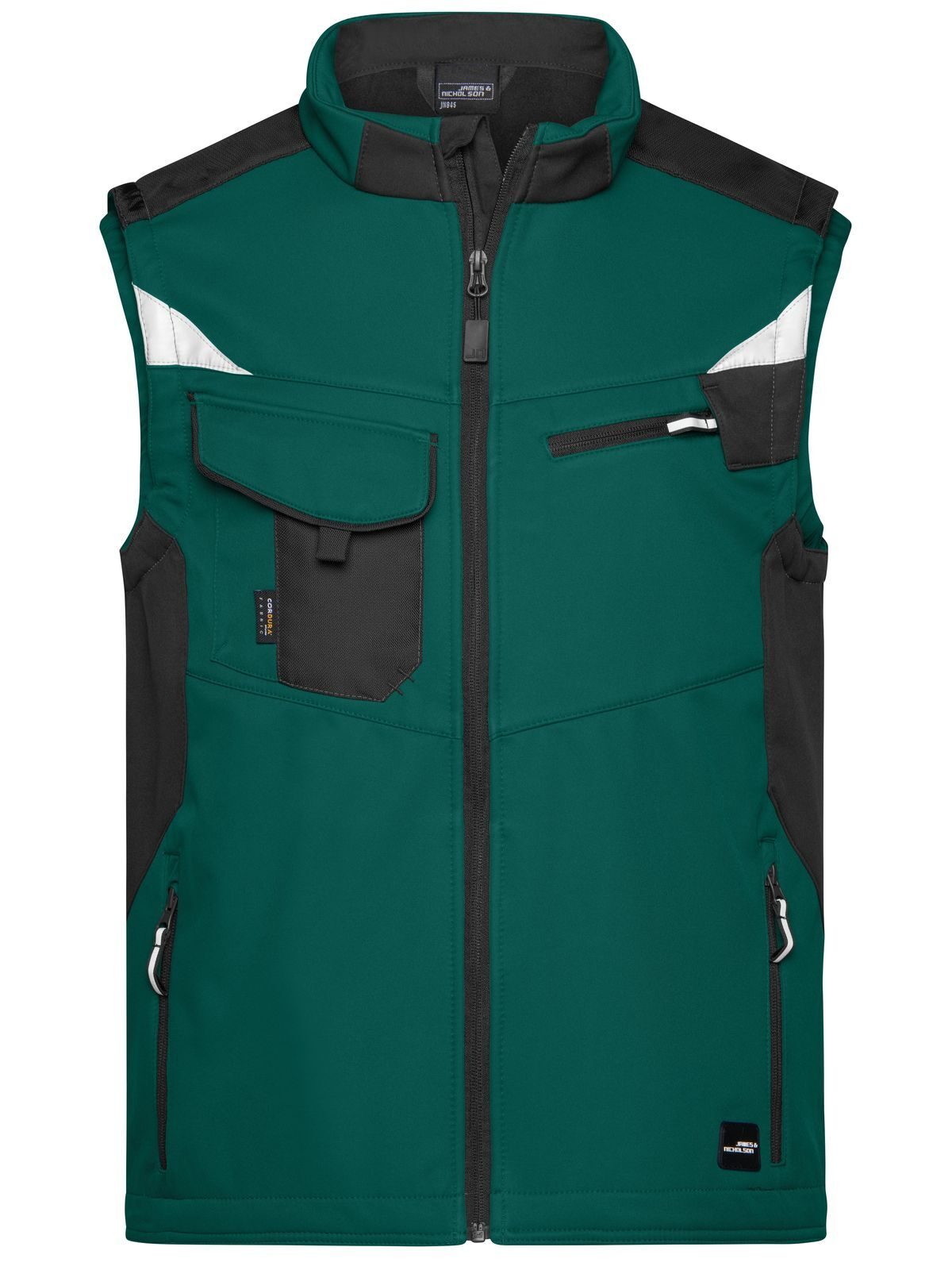 Colete Softshell para Trabalho -RESISTENTE- - DGRBL - VERDE-ESCURO-PRETO