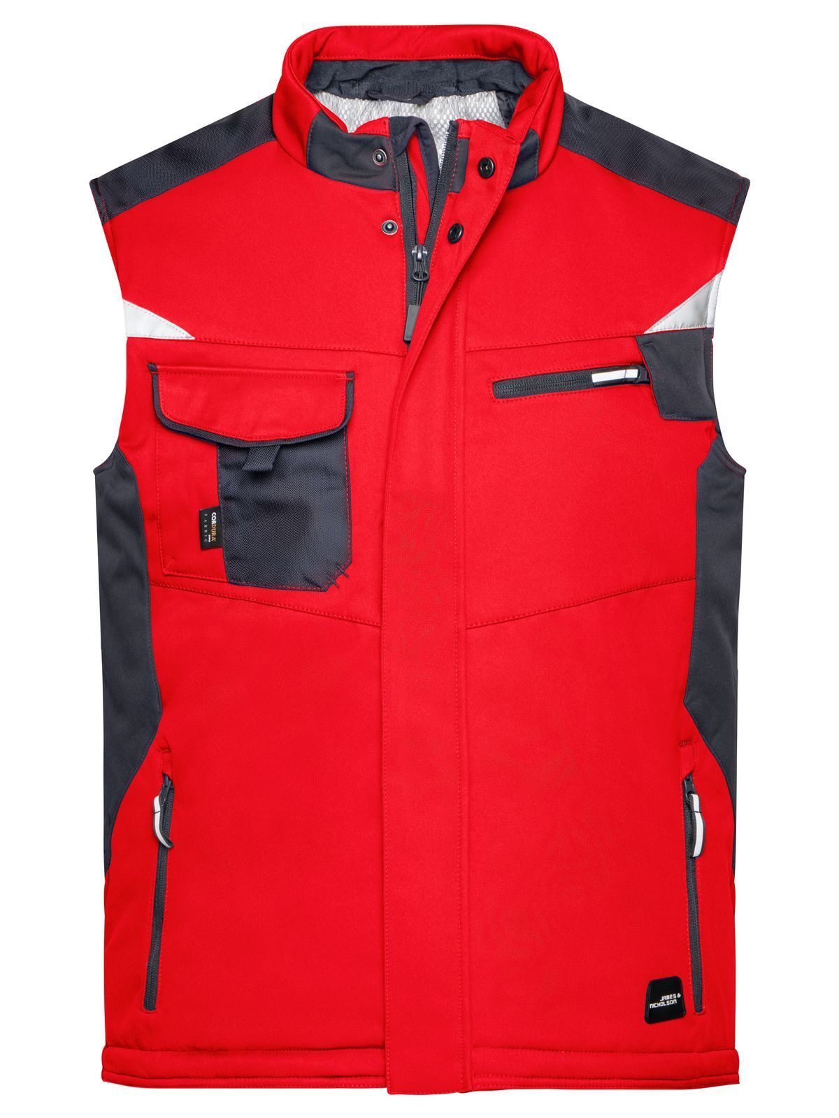 Colete Softshell Craftsmen -RESISTENTE- - RDBL - VERMELHO-PRETO