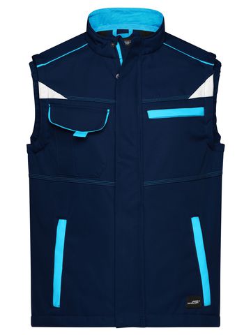 Colete Softshell para Trabalho - Nível 2 - NYTU - Azul Marinho-Turquesa