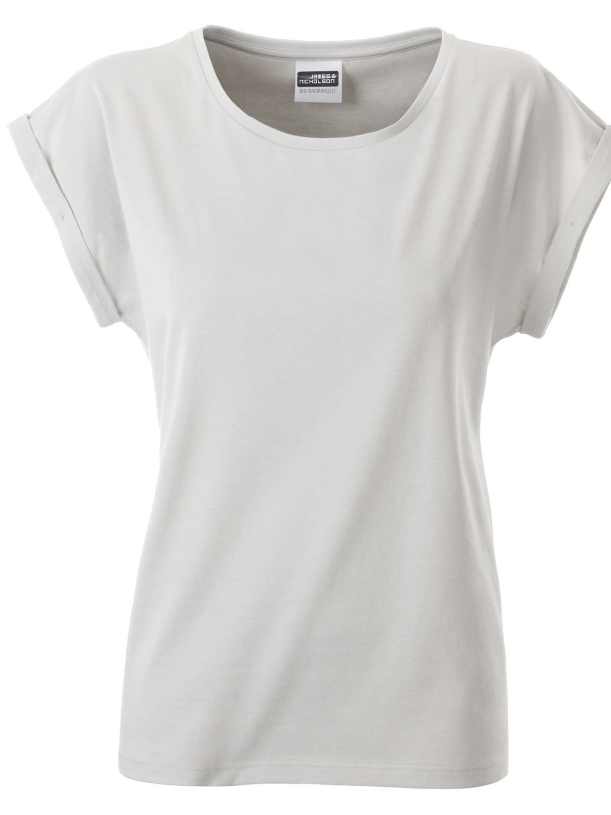 Camiseta casual feminina - SOGRY - Cinza Suave