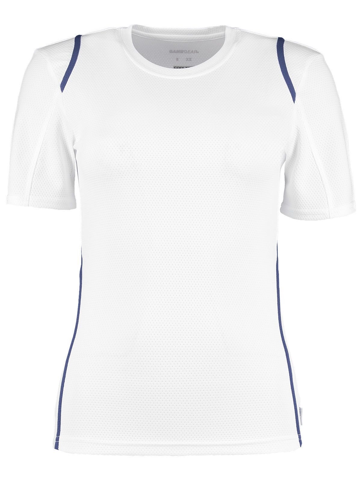 Camiseta feminina Cooltex - WHI-NAV - Branco/Azul Marinho