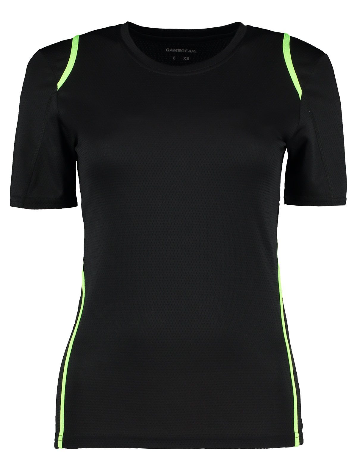 Camiseta feminina Cooltex - BFL - Preto/Verde-lima fluorescente