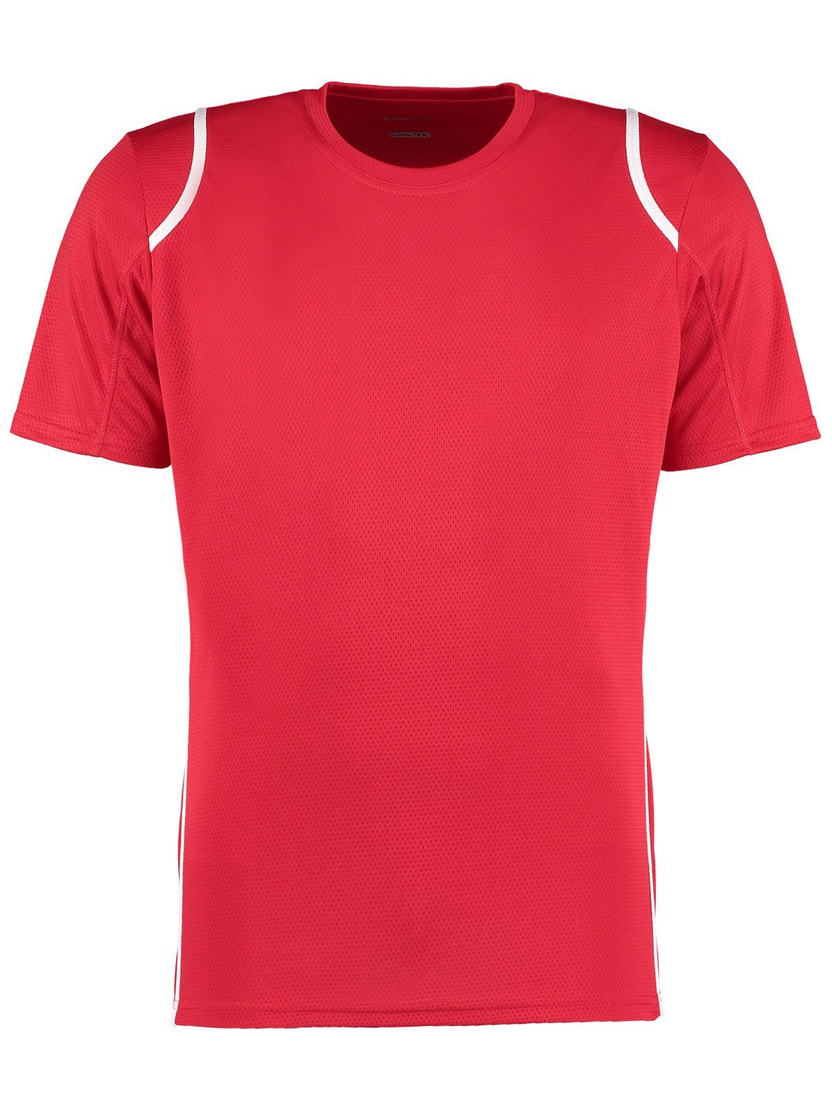 Camiseta Cooltex® com contraste e modelagem regular - VERMELHO-BRANCO - Vermelho/Branco