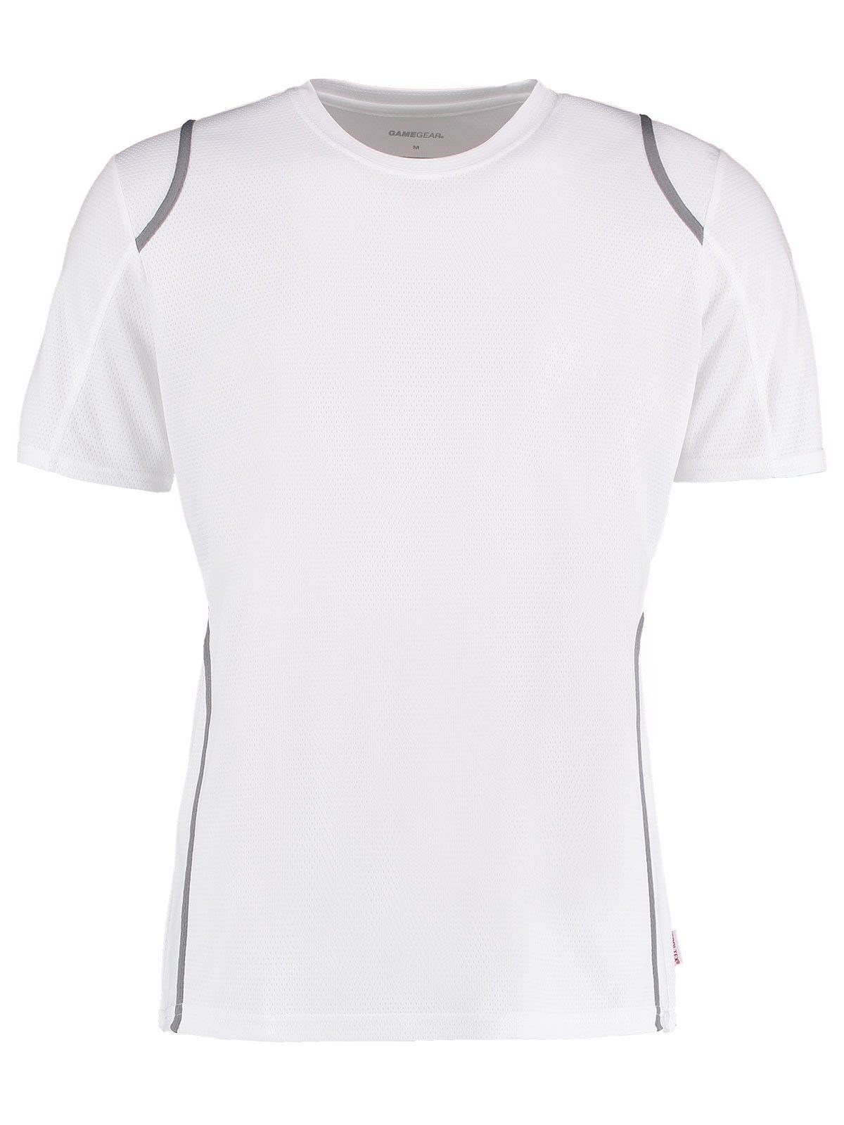 Camiseta Cooltex® com contraste e modelagem regular - WHI-GRE - Branco/Cinza