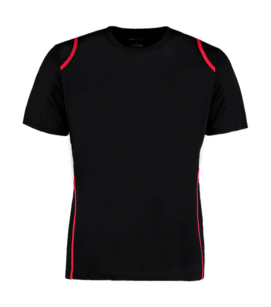 Camiseta Cooltex® com contraste e modelagem regular - 154 - BCK-RED - Preto/Vermelho