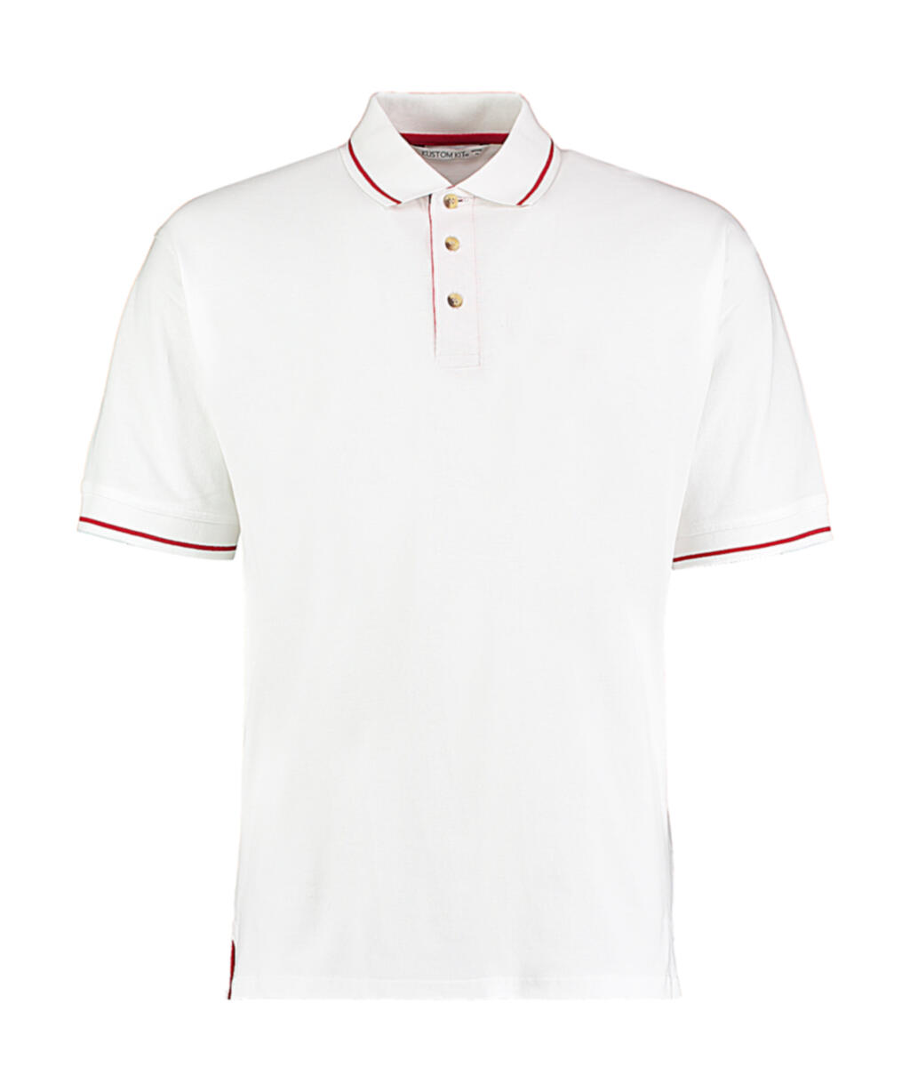 Polo St. Mellion de corte clássico - 054 - Branco/Vermelho vivo