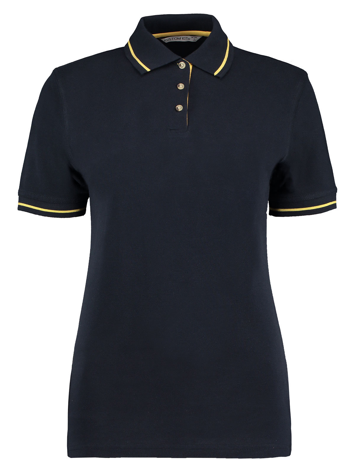 Polo St. Mellion feminina de corte clássico - NAV-YEW - Azul Marinho/Amarelo