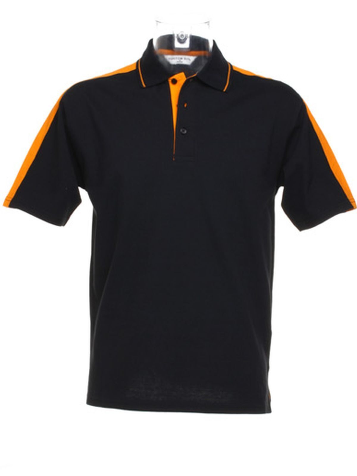 Camisa polo esportiva - BCK-ORA - Preto/Laranja