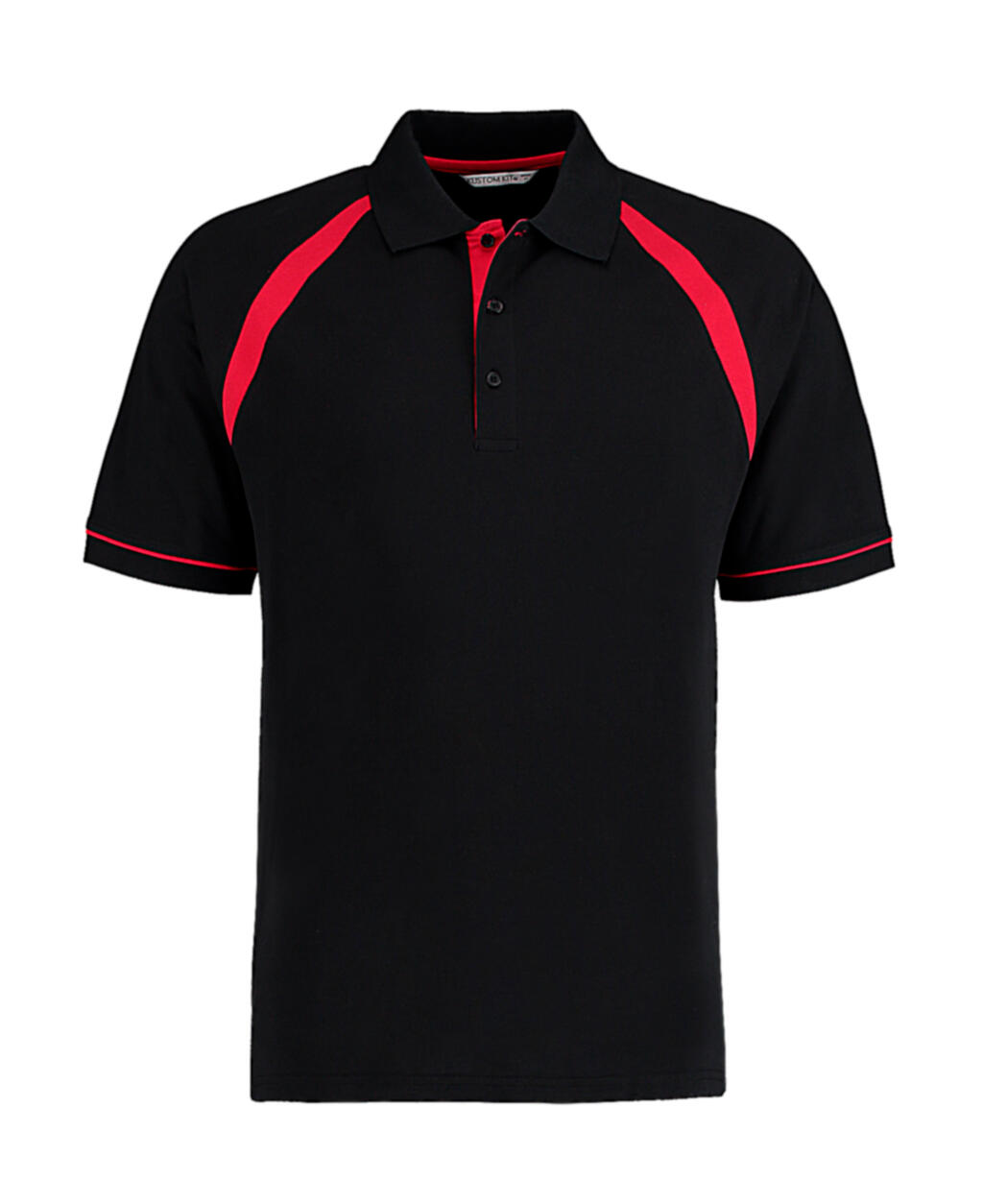 Polo Oak Hill de corte clássico - 157 - Preto/Vermelho Vivo