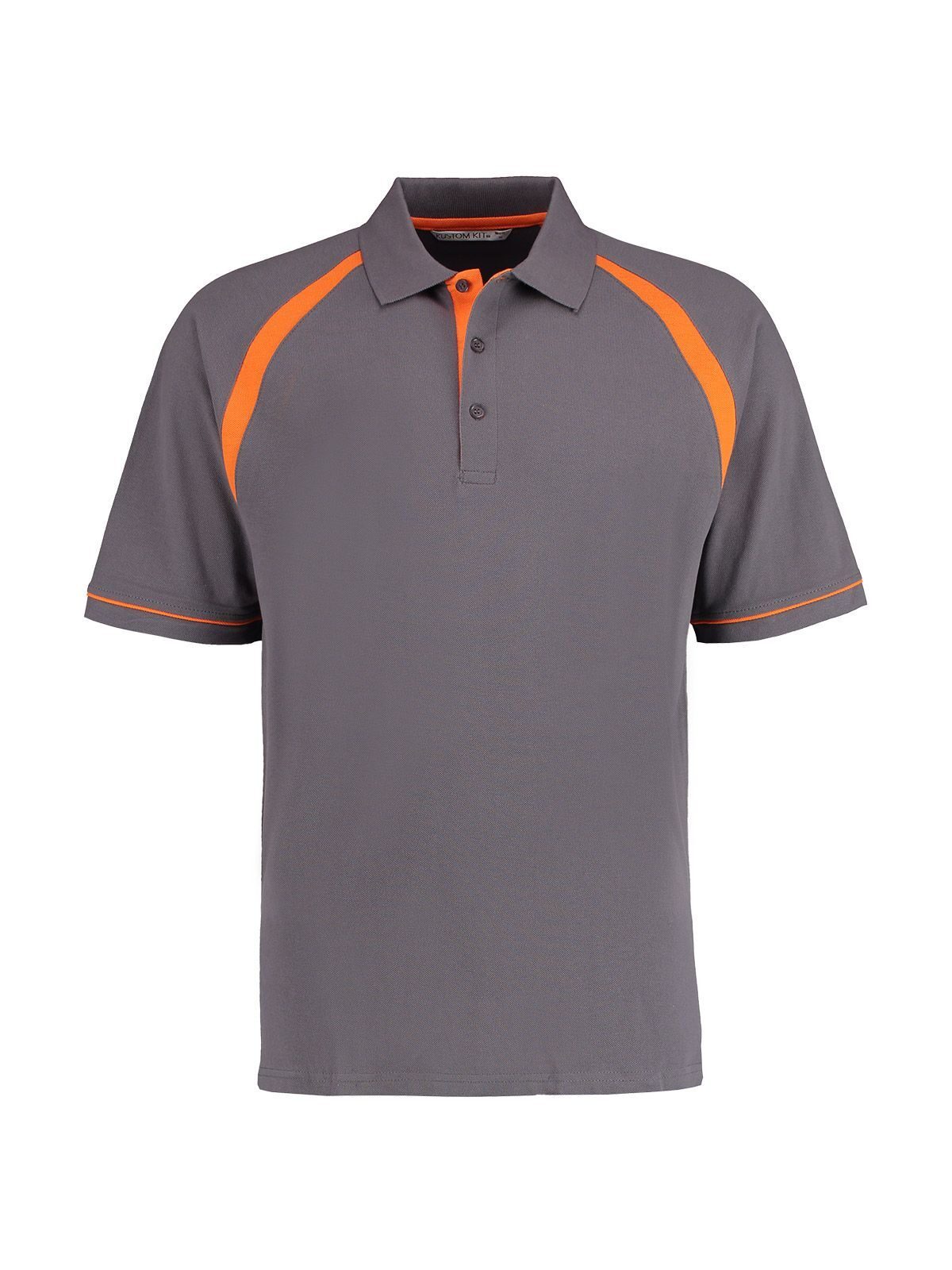 Polo Oak Hill de corte clássico - CLO - Carvão/Laranja