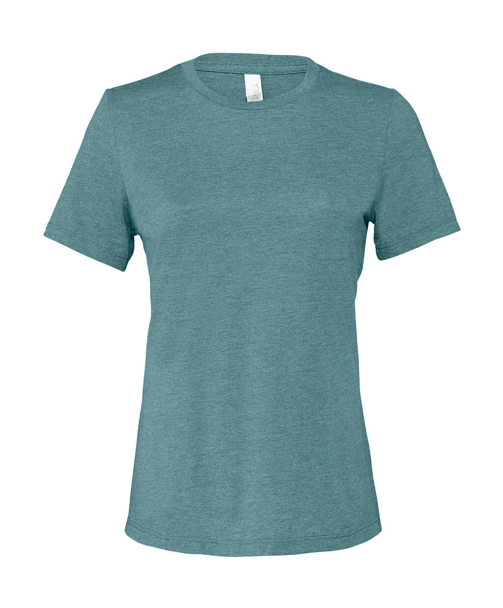 Camiseta feminina em malha CVC Relaxed - 00183 - Heather Deep Teal