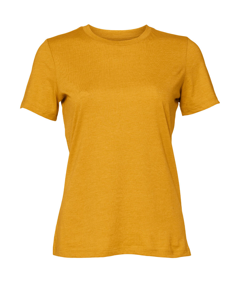 Camiseta feminina em malha CVC Relaxed - 00331 - Heather Mustard