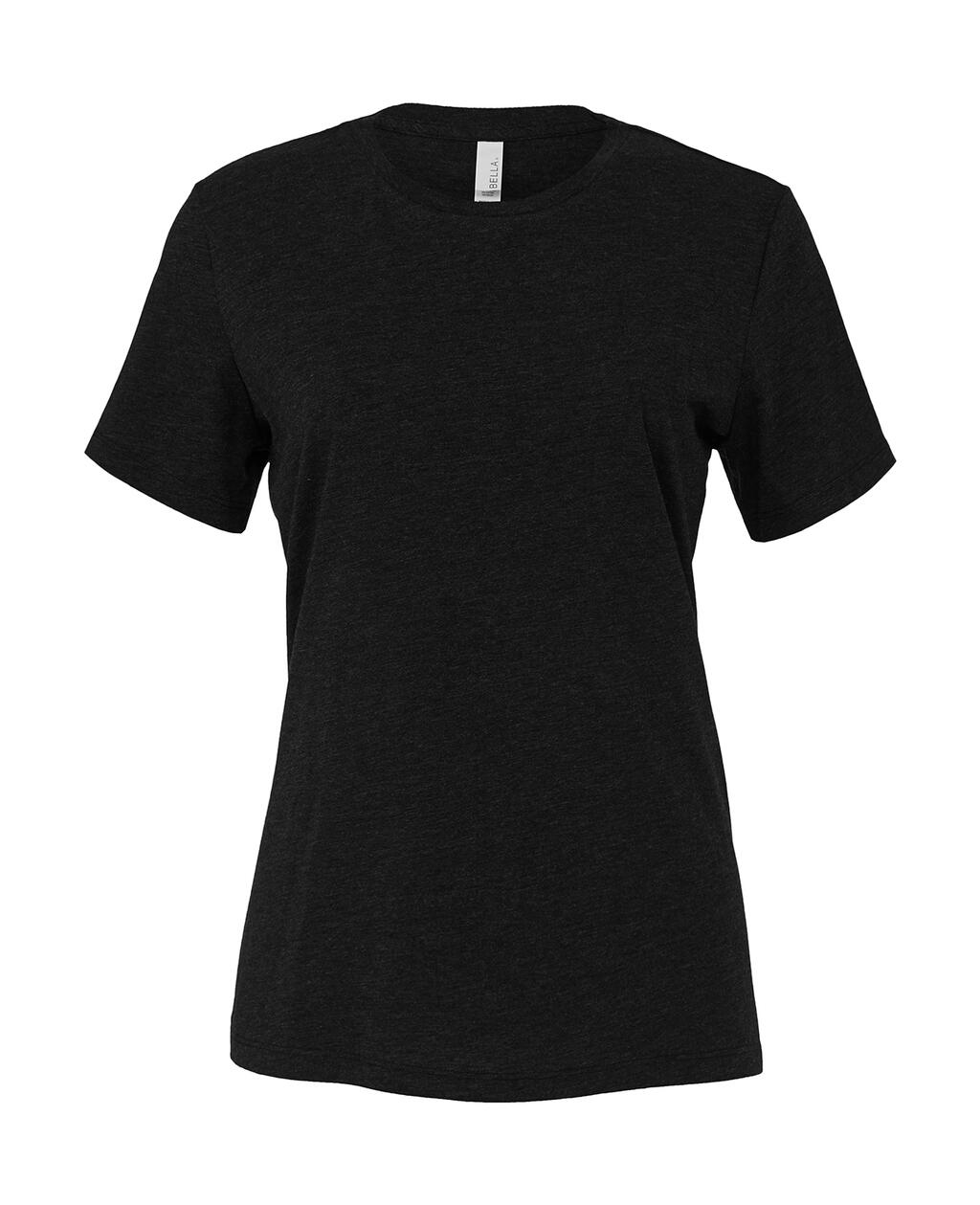 Camiseta feminina em malha CVC Relaxed - Preto Heather