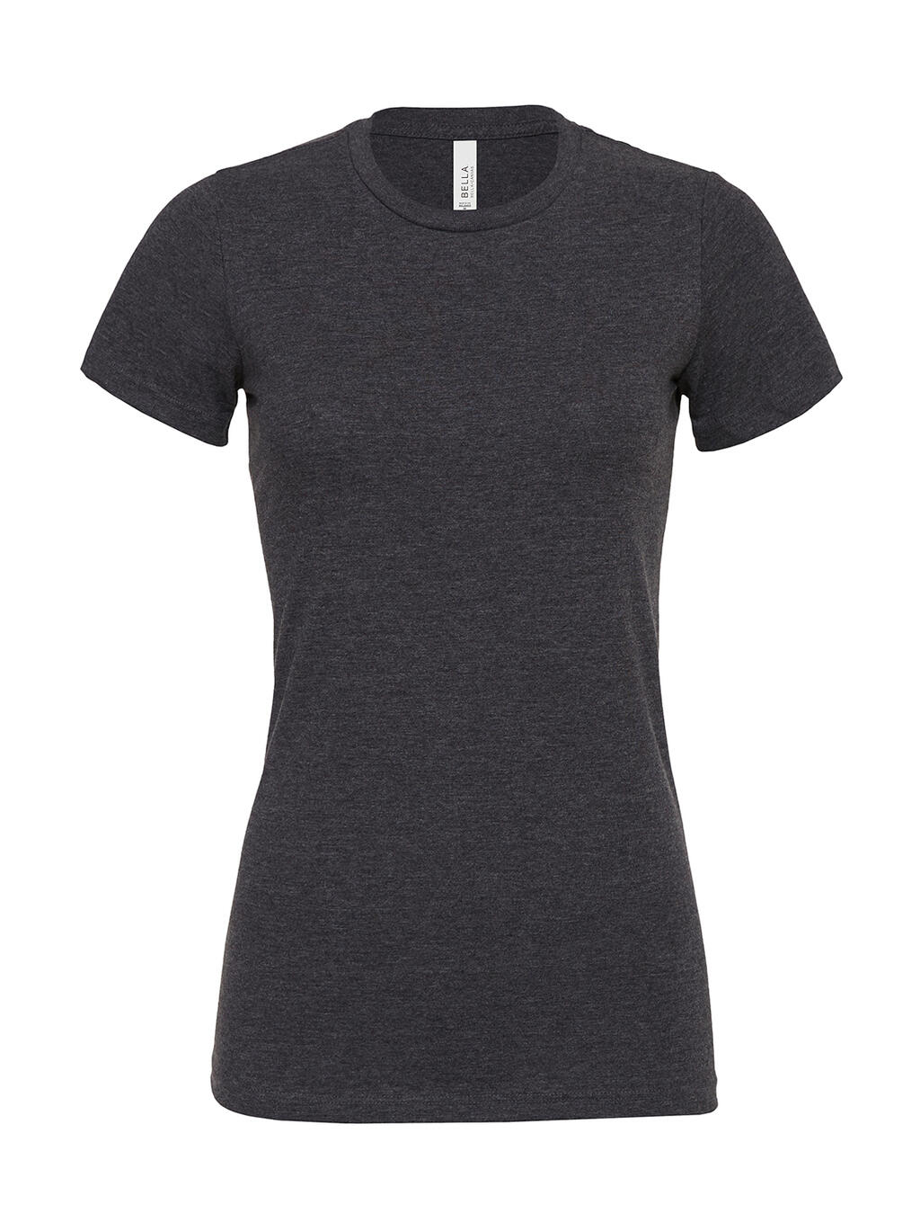 Camiseta feminina em malha CVC Relaxed - 93 - Cinza escuro mesclado