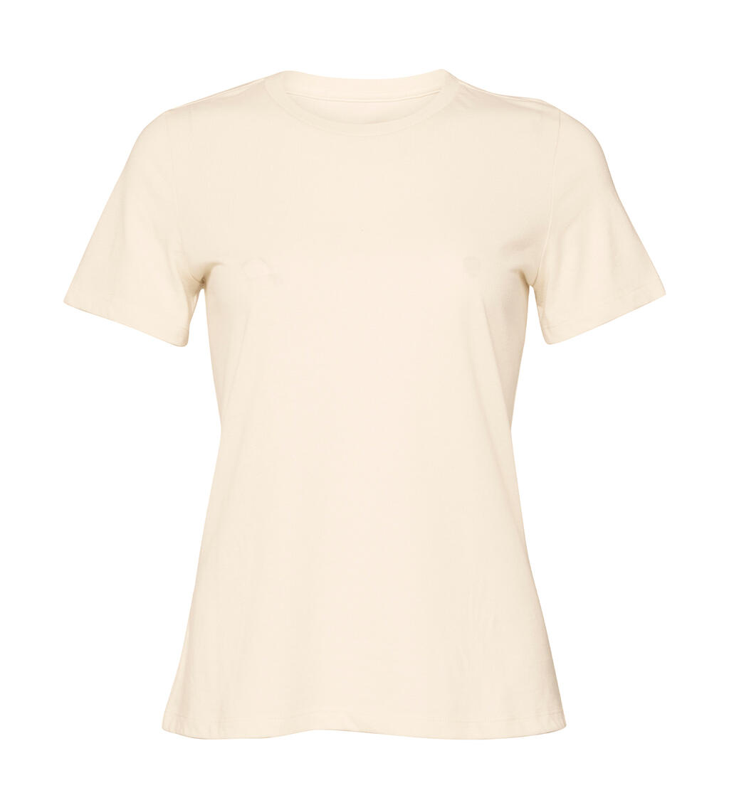 Camiseta feminina em malha CVC Relaxed - Heather Natural