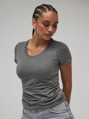 Camiseta Triblend com gola redonda
